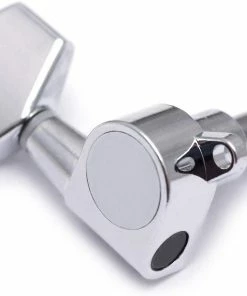 JJ Music Sales Sealed String Tuning Pegs Keys Machines Heads Tuners 3L 3R Electric Guitar Acoustic Guitar Parts Replacement Chrome.