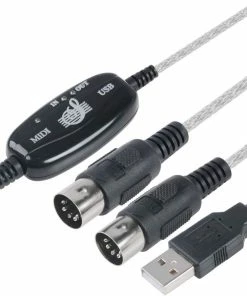 JJ Music Sales USB To MIDI Cable Converter 2 In 1