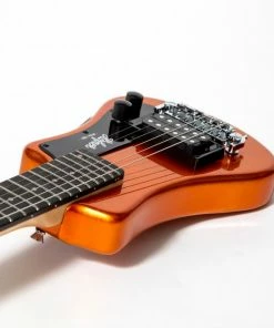 Hofner HOF-HCT-SH-MO-O Shorty Electric Travel Guitar - Metallic Orange - With Gig Bag Electric Guitars