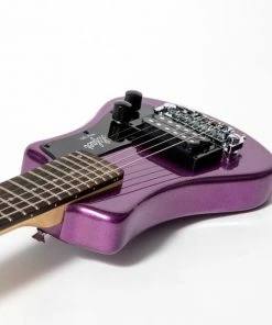 Electric Guitars Hofner HOF-HCT-SH-PU-O Shorty Electric Travel Guitar - Metallic Purple - With Gig Bag