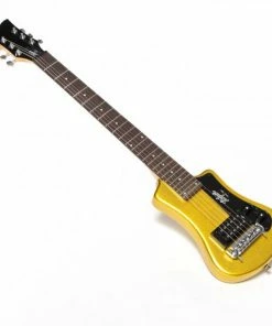 Hofner HOF-HCT-SH-GT-O Shorty Electric Travel Guitar - Gold Top - With Gig Bag