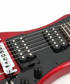 Hofner HOF-HCT-SH-DLX- R-O Deluxe Shorty Electric Travel Guitar - Red - With Gig Bag