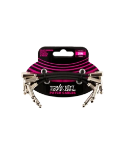 Ernie Ball 3'' Flat Ribbon Patch Cable 3 Pack Cables