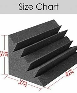 JJ Music Sales Acoustic Studio Bass Traps 9.4" X 4.7" X 4.7" Sound-Proofing, Sound Absorption Sound Absorbing Panels