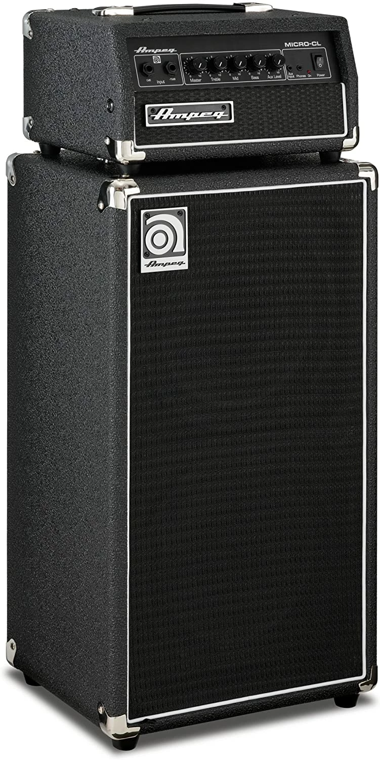 Best Pirce ๐ฏ Amps Ampeg Micro-CL Micro-CL Bass Amp Stack-100-Watt Head With 2 X 10 Cabinet - Like New ๐ 4 Amps Ampeg Micro-CL Micro-CL Bass Amp Stack-100-Watt Head With 2 X 10 Cabinet - Like New