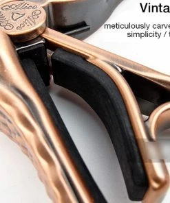 Alice A007G/PB Aligater Shape Aluminum Alloy Guitar Capo Bronze