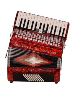Baronelli USA ACPK30 Piano Accordion 30 Keys 48 Bass 3 Switches