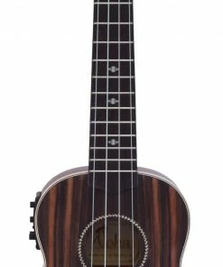 Ukuleles Aloha Black Wood Electric Ukulele - Soprano - Ebony