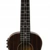 Aloha Black Wood Electric Ukulele - Concert - Ebony Ukuleles