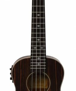 Aloha Black Wood Electric Ukulele - Concert - Ebony Ukuleles