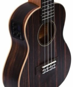 Aloha Black Wood Electric Ukulele - Concert - Ebony Ukuleles