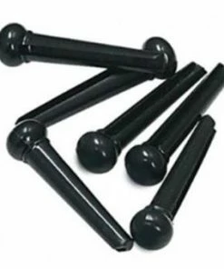 JJ Music Sales Bridges & Pins, Nuts & Saddles Black Bridge Pins - Set Of 6