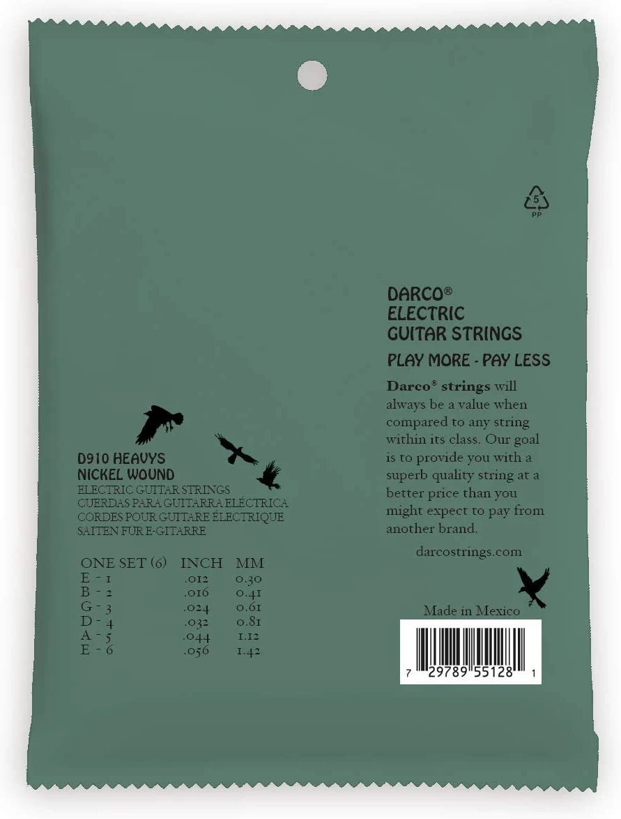 Promo 🎁 Darco By Martino & Co. DARCO® BY MARTIN D910 HEAVY 12-56 ELECTRIC GUITAR STRINGS 😀 2 Darco By Martino & Co. DARCO® BY MARTIN D910 HEAVY 12-56 ELECTRIC GUITAR STRINGS