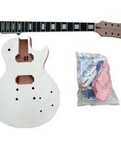 JJ Music Sales Custom Flame Maple Les Paul Style DIY Electric Guitar Kit