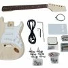 JJ Music Sales Custom DIY Strat Style Electric Guitar Kit - White Pick Guard DIY Kits