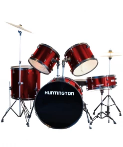Huntington USA 5 Piece Drum Kit Complete Full Size Acoustic Drums