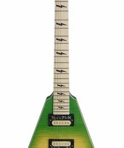 Aiersi Boult Flying V Electric Guitar Model FV - Green/Yellow Electric Guitars
