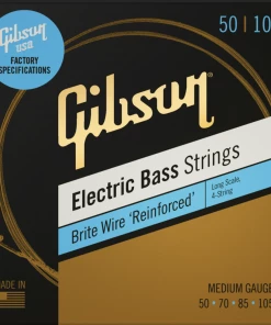 Gibson Brite Wire Electric Bass Strings, Long Scale - Medium 50-105