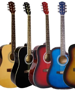 Acoustic Guitars Glen Burton USA Deluxe Acoustic Electric Guitar With Cutaway