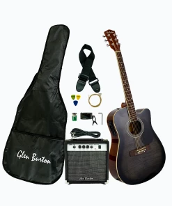 Glen Burton USA Glen Burton Acoustic Electric Guitar Combo Package - Black