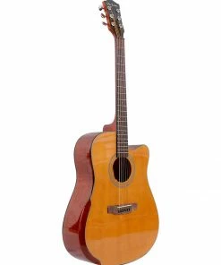 Glen Burton USA Deluxe Solid Top Cutaway Acoustic Dreadnought Guitar With Bevel Arm Rest Desert Sand Acoustic Guitars