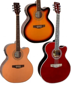 Glen Burton USA 6 String Jumbo Body Acoustic Electric Cutaway Guitar