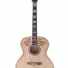 Glen Burton USA Solid Spruce Top Jumbo Body Acoustic Guitar With Laser Etched Design