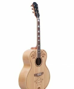 Glen Burton USA Solid Spruce Top Jumbo Body Acoustic Guitar With Laser Etched Design
