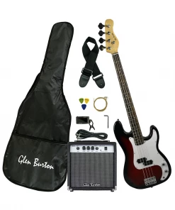 Bass Guitars Glen Burton USA Solid Body 4 String Electric Bass Guitar Combo Packages