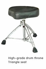 PDW DRUMS DG-7 LEATHER TOP BIKE SEAT - DRUM THRONE - BLACK Hardware
