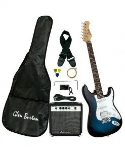 Electric Guitars Glen Burton USA Solid Body Strat Style Electric Guitar Packages