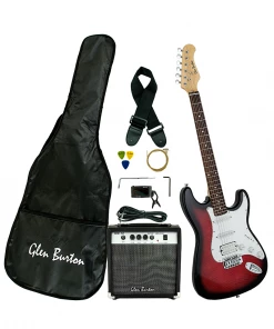 Electric Guitars Glen Burton USA Solid Body Strat Style Electric Guitar Packages