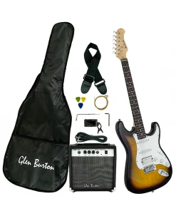 Electric Guitars Glen Burton USA Solid Body Strat Style Electric Guitar Packages
