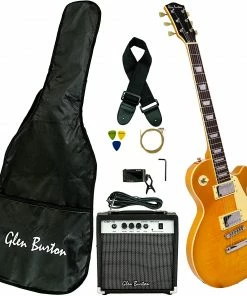 Glen Burton USA GE320BCO-GLD Classic Les Paul Style Electric Guitar