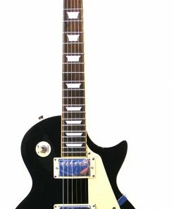 Glen Burton USA Glen Burton Classic Les Paul Style Electric Guitar, Black With Tan Pick Guard