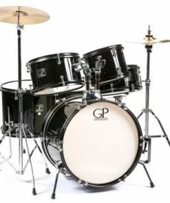 Granite Percussion JR5 5 Piece Junior Drum Set W/Cymbals, Throne & More Acoustic Drums
