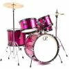 Granite Percussion JR5 5 Piece Junior Drum Set W/Cymbals, Throne & More Acoustic Drums
