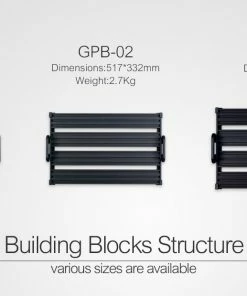 Guitar Pedal Board - Guitto Fixture Blocks Fixed Effects Pedalboard Aluminum Alloy Super Light With Carry Bag No More Velcro (GPB-03 Large Size 66.7x33.2cm)