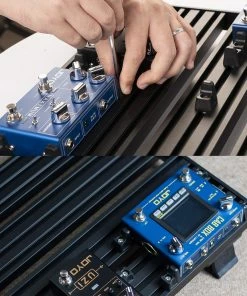 Pedal Boards Guitar Pedal Board - Guitto Fixture Blocks Fixed Effects Pedalboard Aluminum Alloy Super Light With Carry Bag, No More Velcro (GPB-02 Medium Size: 51.7x33.2cm)