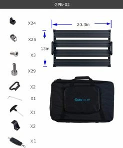 Pedal Boards Guitar Pedal Board - Guitto Fixture Blocks Fixed Effects Pedalboard Aluminum Alloy Super Light With Carry Bag, No More Velcro (GPB-02 Medium Size: 51.7x33.2cm)