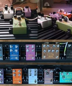 Pedal Boards Guitar Pedal Board - Guitto Fixture Blocks Fixed Effects Pedalboard Aluminum Alloy Super Light With Carry Bag, No More Velcro (GPB-02 Medium Size: 51.7x33.2cm)