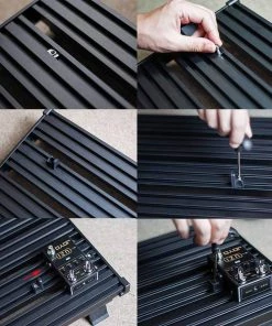 Guitar Pedal Board - Guitto Fixture Blocks Fixed Effects Pedalboard Aluminum Alloy Super Light With Carry Bag No More Velcro (GPB-03 Large Size 66.7x33.2cm)