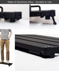 Guitar Pedal Board - Guitto Fixture Blocks Fixed Effects Pedalboard Aluminum Alloy Super Light With Carry Bag No More Velcro (GPB-03 Large Size 66.7x33.2cm)