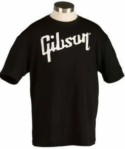 Gibson GTS-BLK Black T-Shirt With White Logo T Shirts
