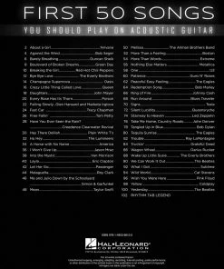 Hal Leonard USA FIRST 50 SONGS YOU SHOULD PLAY ON ACOUSTIC GUITAR Print Music