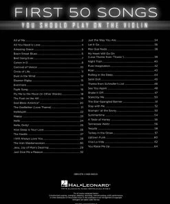 Hal Leonard USA Print Music FIRST 50 SONGS YOU SHOULD PLAY ON THE VIOLIN