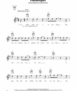 Hal Leonard USA FIRST 50 SONGS YOU SHOULD PLAY ON BARITONE UKULELE Print Music