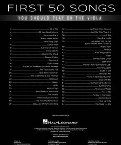 Hal Leonard USA FIRST 50 SONGS YOU SHOULD PLAY ON THE VIOLA A Must-Have Collection Of Well-Known Songs!
