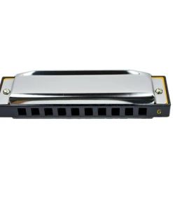 Huntington USA Harmonica's 10 Hole Harmonica With Box - Silver