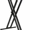 JJ Music Sales Accessories Deluxe X Style Keyboard Stand Double Brace
